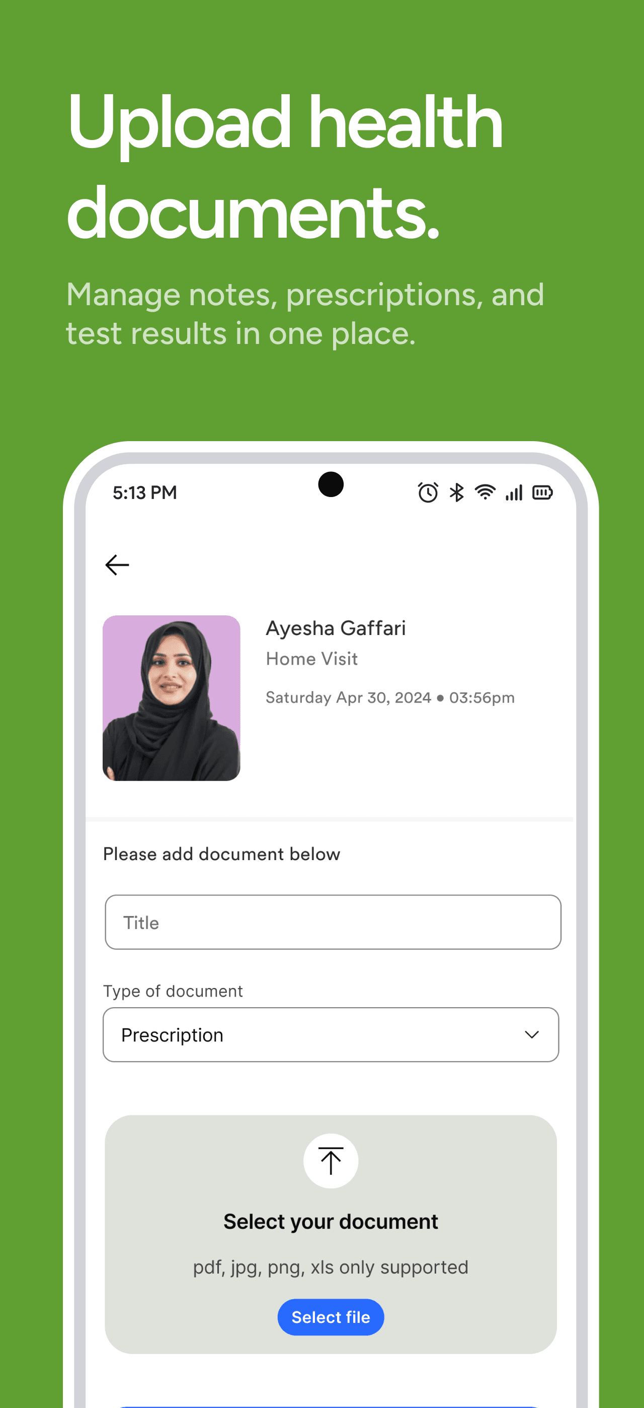 Patient booking flow